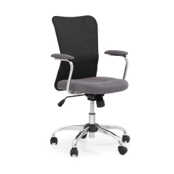 Fotel biurowy ANDY szaro czarny krzesło HALMAR